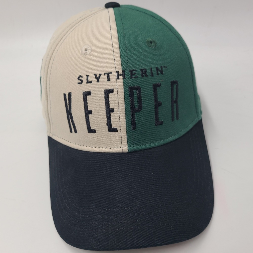 Harry Potter Hat Adjustable Green Beige Slytherin Keeper Hogwarts‎ Quidditch Men